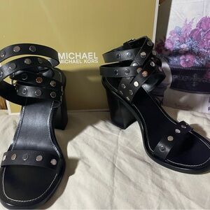 Michael Kors Black Studded Heels